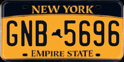 NY license plate GNB5696