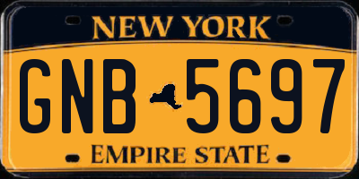 NY license plate GNB5697