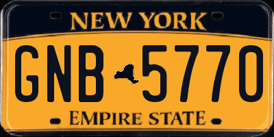 NY license plate GNB5770