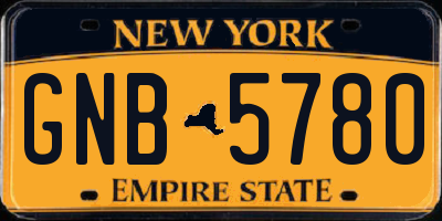 NY license plate GNB5780