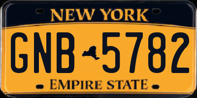 NY license plate GNB5782