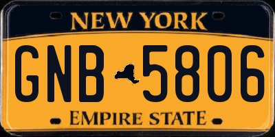 NY license plate GNB5806