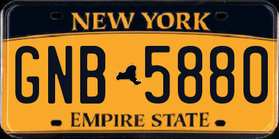 NY license plate GNB5880