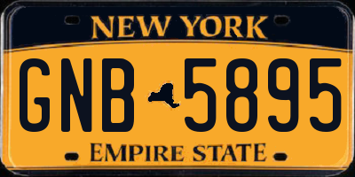 NY license plate GNB5895