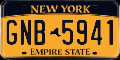 NY license plate GNB5941