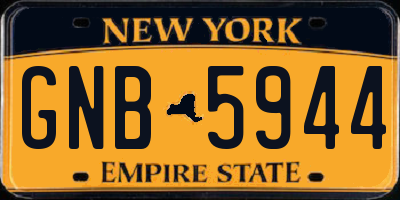 NY license plate GNB5944