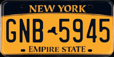 NY license plate GNB5945