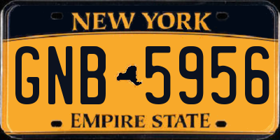 NY license plate GNB5956