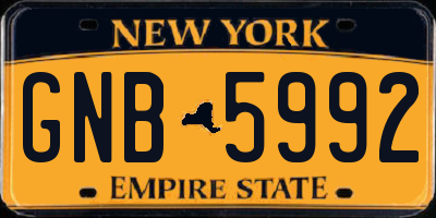 NY license plate GNB5992
