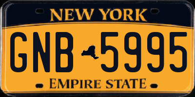 NY license plate GNB5995