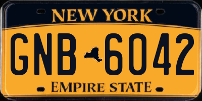 NY license plate GNB6042