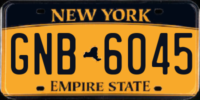 NY license plate GNB6045