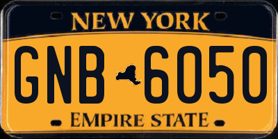 NY license plate GNB6050