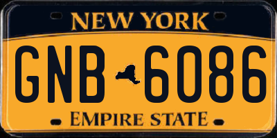 NY license plate GNB6086