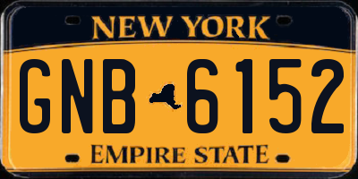 NY license plate GNB6152