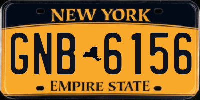 NY license plate GNB6156