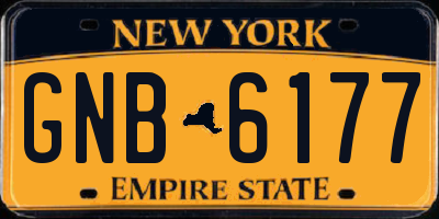 NY license plate GNB6177