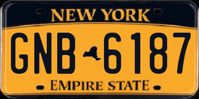 NY license plate GNB6187