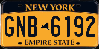 NY license plate GNB6192