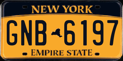 NY license plate GNB6197