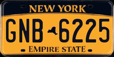 NY license plate GNB6225