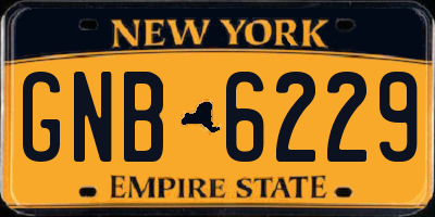 NY license plate GNB6229