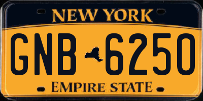 NY license plate GNB6250