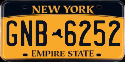 NY license plate GNB6252