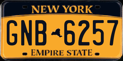 NY license plate GNB6257
