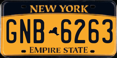 NY license plate GNB6263