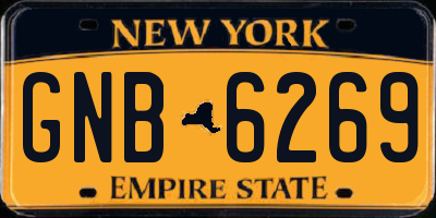 NY license plate GNB6269