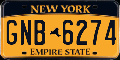 NY license plate GNB6274