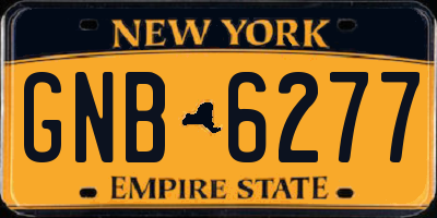 NY license plate GNB6277