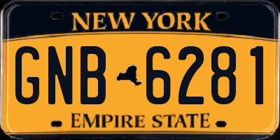 NY license plate GNB6281