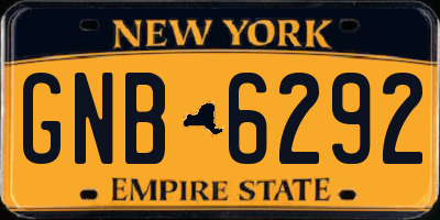 NY license plate GNB6292