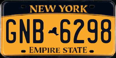 NY license plate GNB6298