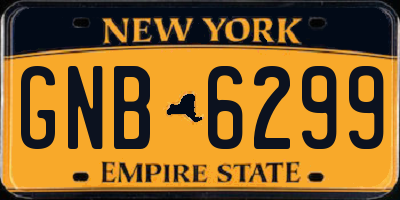 NY license plate GNB6299