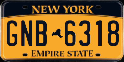 NY license plate GNB6318