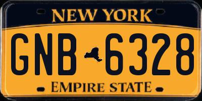 NY license plate GNB6328