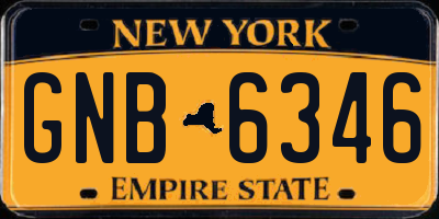 NY license plate GNB6346