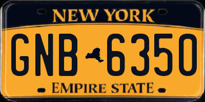 NY license plate GNB6350