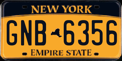NY license plate GNB6356