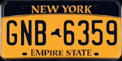 NY license plate GNB6359