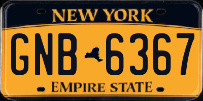 NY license plate GNB6367