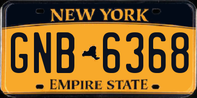 NY license plate GNB6368