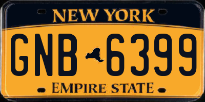 NY license plate GNB6399