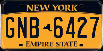 NY license plate GNB6427