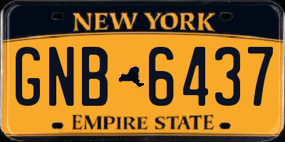 NY license plate GNB6437