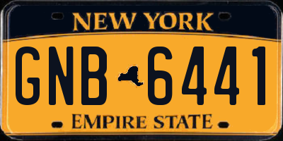 NY license plate GNB6441