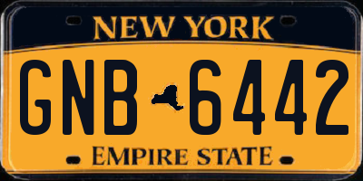 NY license plate GNB6442